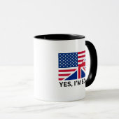 Ja, ich bin beide Britisch-Amerikanische Doppelbür Tasse (VorderseiteRechts)