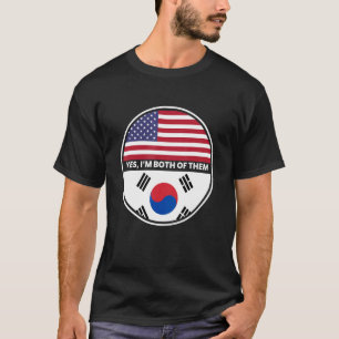 Ja, ich bin beide die Flagge der USA und Japans T-Shirt