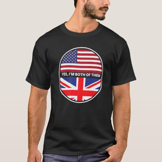 Ja, ich bin beide eine britische Flagge T-Shirt (Vorderseite)