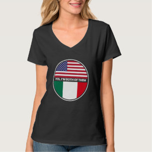 Ja, ich bin beide Fahne der USA Mexiko T-Shirt