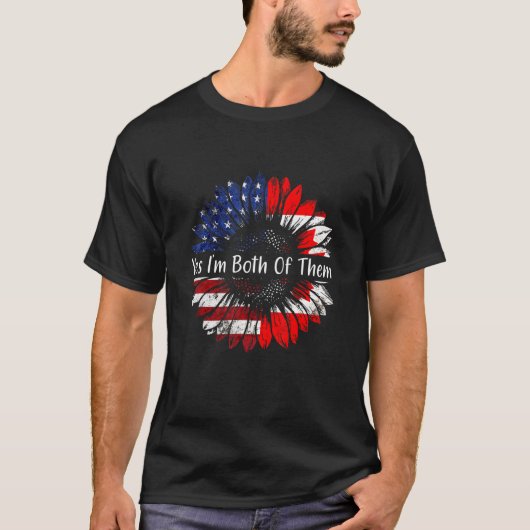 Ja, ich bin beide halb Amerikaner, halb Kanadier D T-Shirt (Vorderseite)