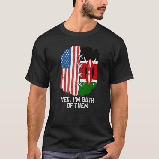 Ja, ich bin beide halb Amerikaner, halb Kenianer, T-Shirt (Vorderseite)