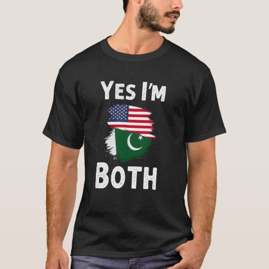 Ja, ich bin beide Pakistanischer Unabhängigkeitsta T-Shirt (Vorderseite)