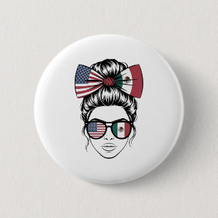 Ja, ich bin beide stolz auf die mexikanische Flagg Button