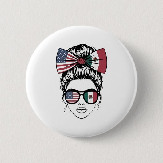 Ja, ich bin beide stolz auf die mexikanische Flagg Button (Vorderseite)