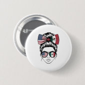 Ja, ich bin beide stolz auf die mexikanische Flagg Button (Vorne & Hinten)