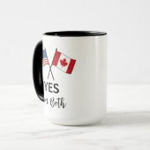 Ja, ich bin beide - US Canada Pride Individuelle N Tasse (Vorderseite Links)