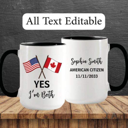 Ja, ich bin beide - US Canada Pride Individuelle N Tasse