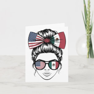 Ja, ich bin beides Stolz Amerikanische Mexikanisch Karte