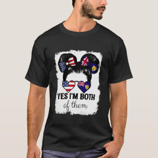 Ja, ich bin beides USA Turks- und Caicos-Mix-Mädch T-Shirt