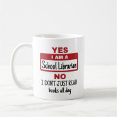Ja, ich bin Bibliothekar Kaffeetasse (Links)