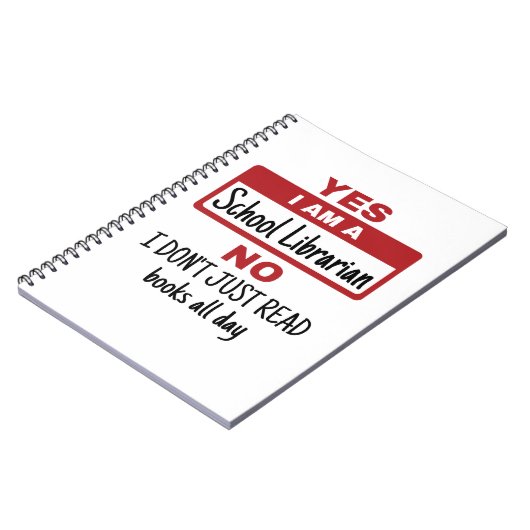 Ja, ich bin Bibliothekar Notizblock (Linke Seite)