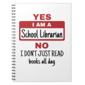 Ja, ich bin Bibliothekar Notizblock (Vorderseite)