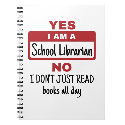 Ja, ich bin Bibliothekar Notizblock (Vorderseite)