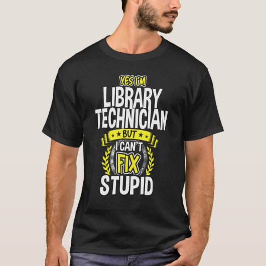 Ja, ich bin Bibliothekstechniker T-Shirt (Vorderseite)