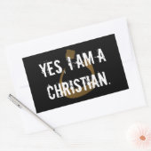 Ja, ich bin Christlich Rechteckiger Aufkleber (Umschlag)