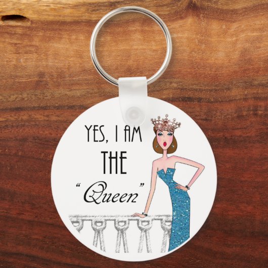 Ja, ich bin der "Queen" Schlüsselanhänger (Vorderseite)