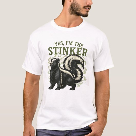 Ja, ich bin der Stinker - Funny Skunk Design T-Shirt (Vorderseite)