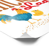 Ja, ich bin die Hühnermädchen Fotodruck (Ecke)