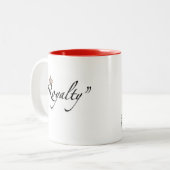 Ja, ich bin die "Königin" Zweifarbige Tasse (Vorderseite Links)