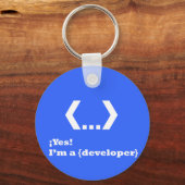 ¡Ja!.Ich bin ein {Entwickler} (Llavero) Schlüsselanhänger (Vorderseite)