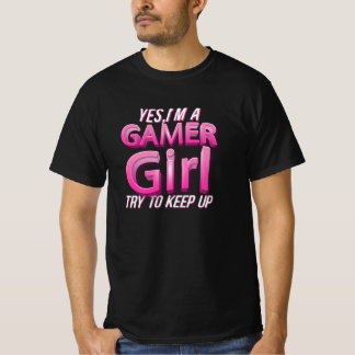 Ja, ich bin ein Gamer Girl Behalt auf T-Shirt