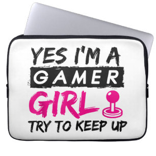 Ja, ich bin ein Gamer Girl Gaming Girl Laptopschutzhülle