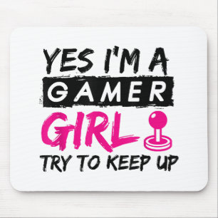 Ja, ich bin ein Gamer Girl Gaming Girl Mousepad