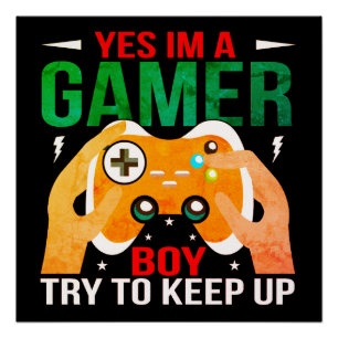 JA, ICH BIN EIN GAMER JUGEND POSTER