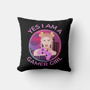 JA, ICH BIN EIN GAMER-MÄDCHEN KISSEN