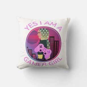 JA, ICH BIN EIN GAMER-MÄDCHEN KISSEN