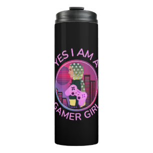 JA, ICH BIN EIN GAMER-MÄDCHEN THERMOSBECHER