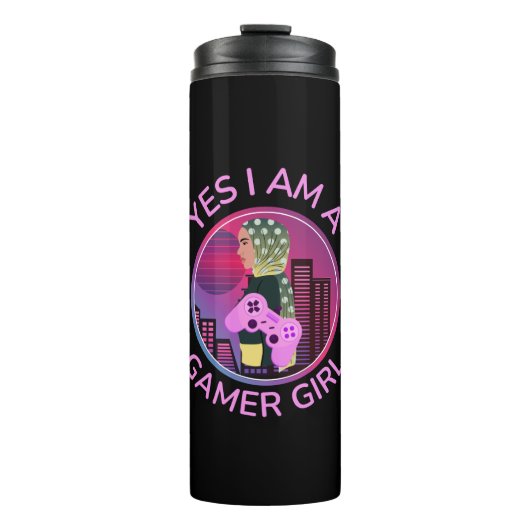 JA, ICH BIN EIN GAMER-MÄDCHEN THERMOSBECHER (Vorderseite)