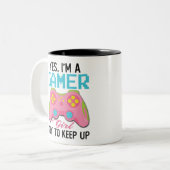 Ja, ich bin ein Gamermädchen, das Behalte Zweifarbige Tasse (Vorderseite Links)