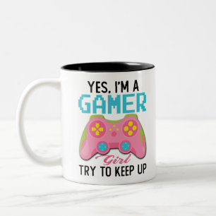 Ja, ich bin ein Gamermädchen, das Behalte Zweifarbige Tasse
