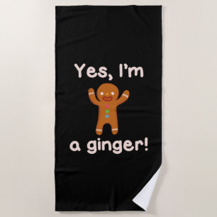 Ja, ich bin ein Ginger! Strandtuch
