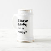 Ja, ich bin ein grauenvoller T - Shirt und Geschen Bierglas (Vorderseite Links)