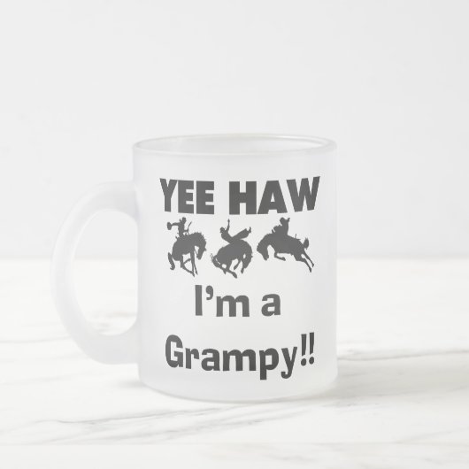 Ja, ich bin ein grauenvoller T - Shirt und Geschen Mattglastasse (Links)