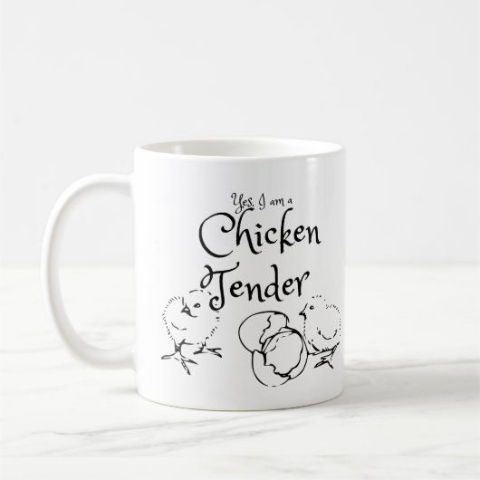 Ja, ich bin ein Hühnerzauberdesign mit Hühnern Kaffeetasse (Links)