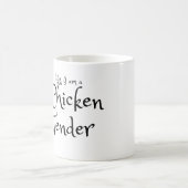 Ja, ich bin ein Hühnerzender mit Rooster-Kontur Kaffeetasse (Mittel)