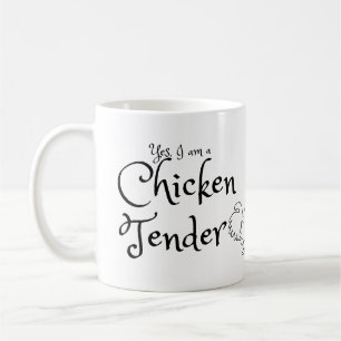 Ja, ich bin ein Hühnerzender mit Rooster-Kontur Kaffeetasse