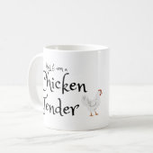 Ja, ich bin ein Hühnerzender mit weißem Rooster Kaffeetasse (Vorderseite Links)