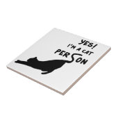 Ja! Ich bin ein Katzenmensch Fliese (Seite)