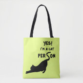 Ja! Ich bin ein Katzenmensch Tasche (Vorderseite)