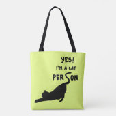 Ja! Ich bin ein Katzenmensch Tasche (Rückseite)