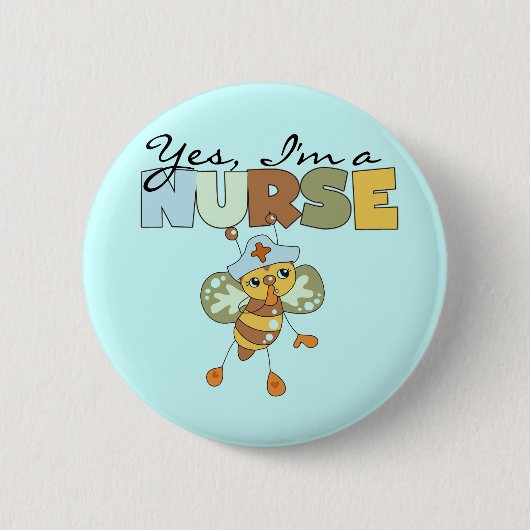 JA, ich bin ein Krankenpfleger-T - Shirt und Gesch Button (Vorderseite)