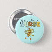 JA, ich bin ein Krankenpfleger-T - Shirt und Gesch Button (Vorne & Hinten)