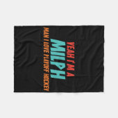 Ja, ich bin ein Milph-Mann, ich liebe Playoff-Hock Fleecedecke (Vorderseite (Horizontal))