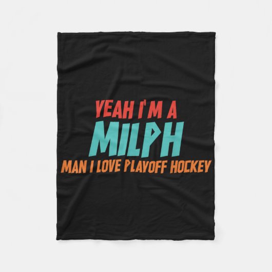 Ja, ich bin ein Milph-Mann, ich liebe Playoff-Hock Fleecedecke (Vorderseite)