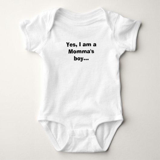 Ja, ich bin ein Mommas Junge... Baby Strampler (Vorderseite)